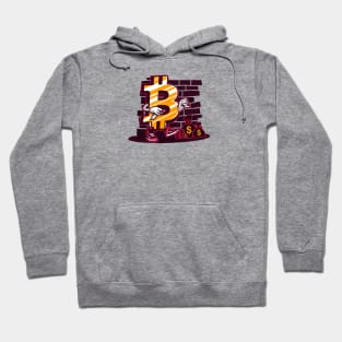 Bitcoin Wall Money Vibrant Graffiti Style Hoodie